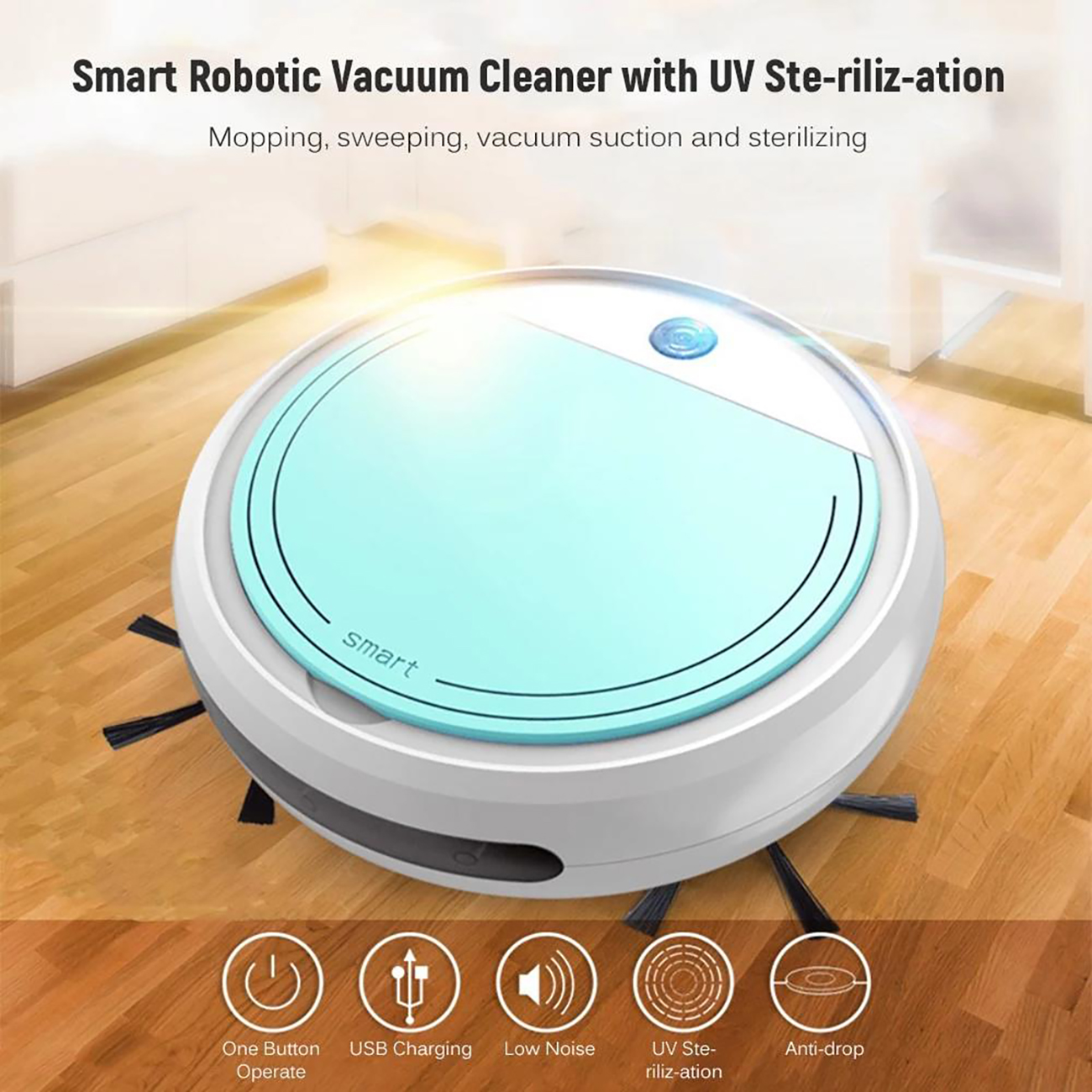 dodocool Robotic Vacuum Cleaner UV Cleaner Floor Mopping Robot